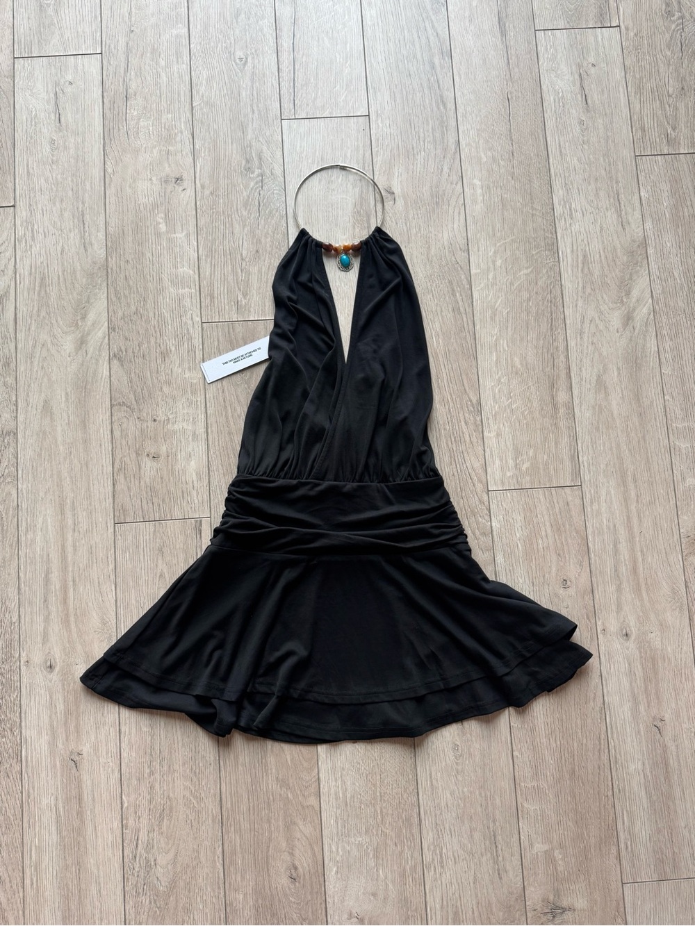 Princess Polly Brionne Pendant Detail Mini Dress Black